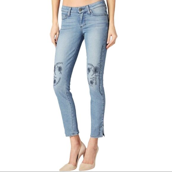 Paige Verdugo Ankle Fleur Embroidery Jeans - Picture 1 of 7